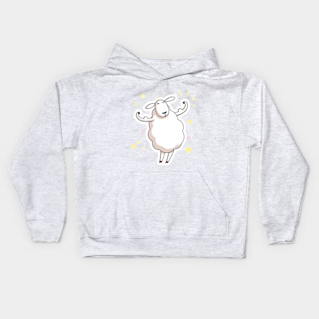 cute sheep Kids Hoodie by MissSwass